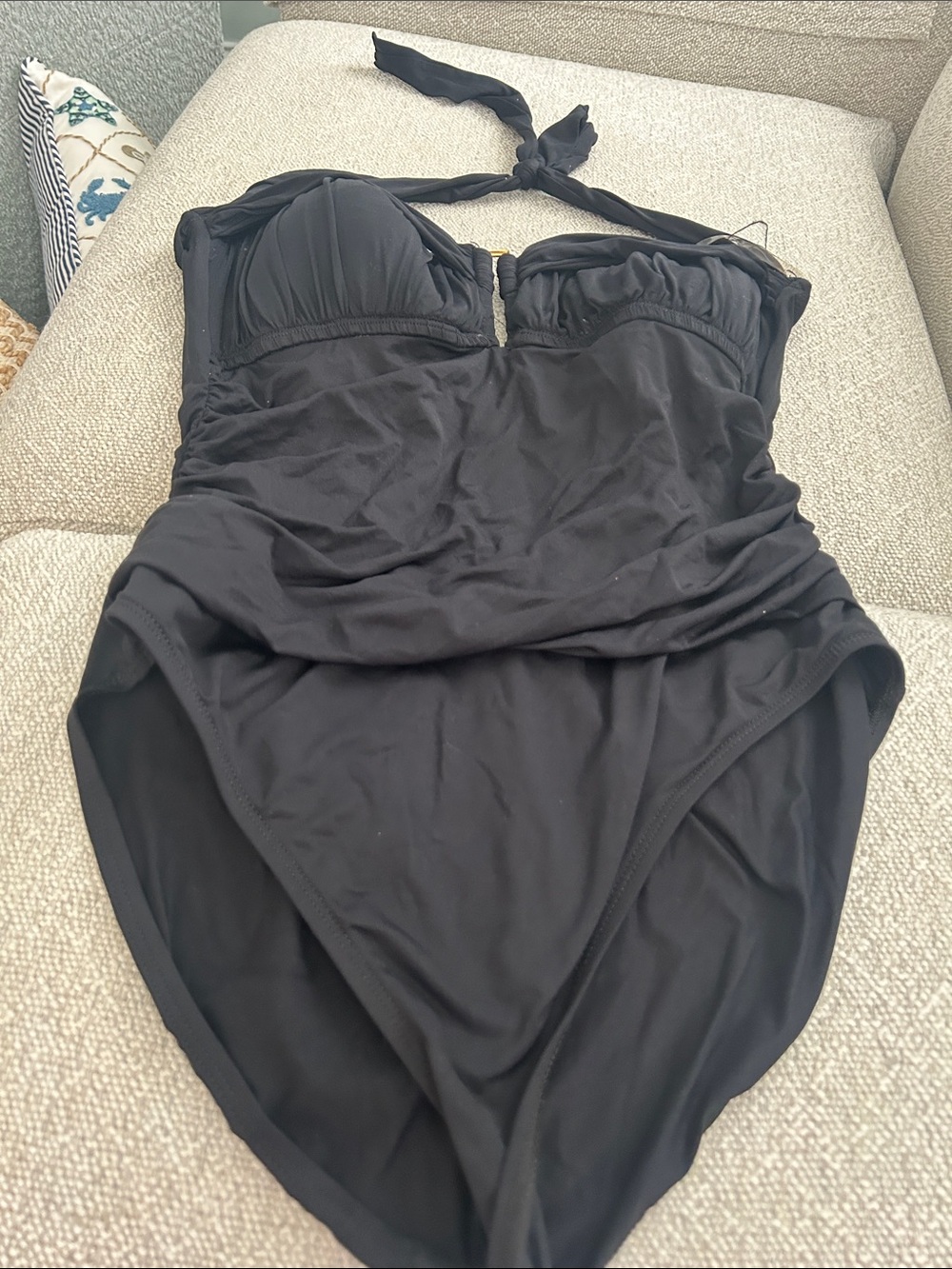 Black Women’s Halter One-Piece Dress High back by Rod Beattie